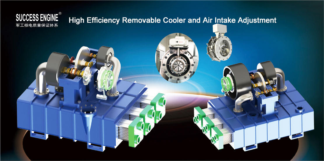 High Efficiency Removable Cooler and Air Intake Adjustment